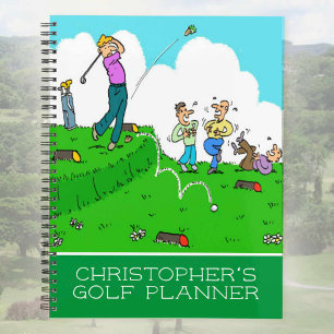 Agenda Imagem divertida de Golfistas tocando Golfe. Golfe