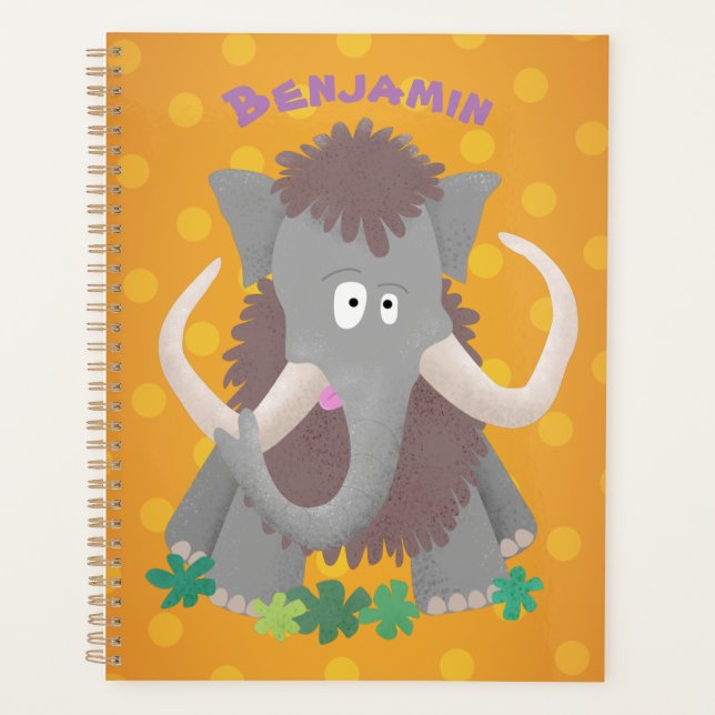 Agenda Imagem engraçada de desenho animado de mamute (Frente)