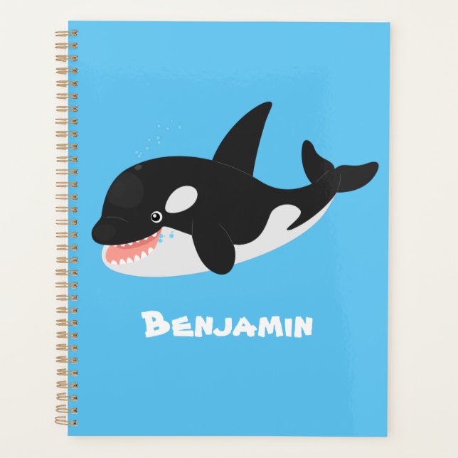 Agenda Imagem engraçada de desenho animado de orca (Frente)