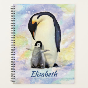 Agenda Imperador Pinguim com Pintinho de Bebê
