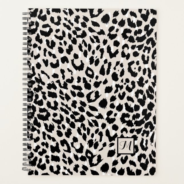 Agenda Impressão Chic Natural e Black Animal com Monogram (Frente)