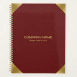 Agenda Impressão de imagem vermelha escura com acentos do<br><div class="desc">Imagem de um impressão de couro vermelho-escuro com sotaque dourado nos cantos.</div>