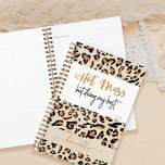 Agenda Impressão de Leopardo Animal Mess Quente Fazendo o<br><div class="desc">Mess quente,  mas fazendo meu melhor planejador personalizado com design de impressão de leopardo. Simples,  giro e moda com uma citação moderna em tipografia escrita à mão - perfeita para as mães de escola,  escritório e multitarefa!</div>