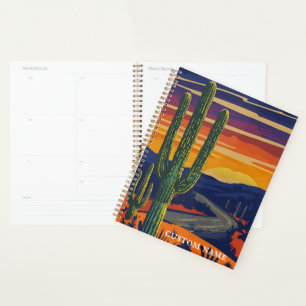 Agenda Impressão de Paisagem do Sudoeste Laminado