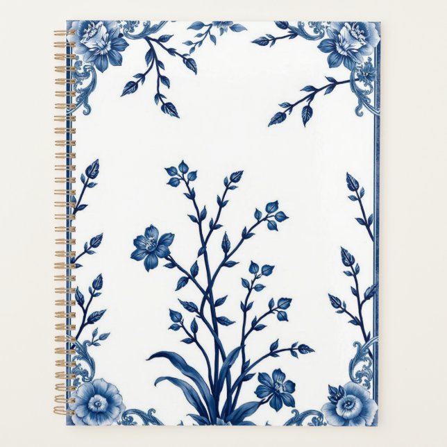 Agenda Impressão de Porcelana Blue Willow (Frente)