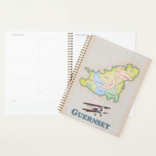 Agenda Impressão de tela de mapa de colheita de Guernsey