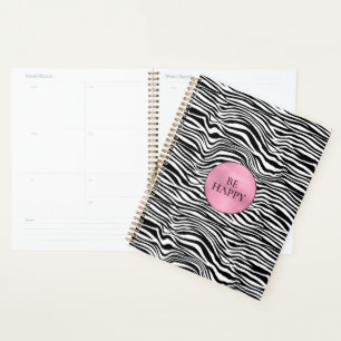 Agenda Impressão em Zebra Preta e Branca