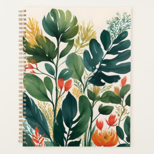 Agenda Impressão Floral Tropical Personalizada