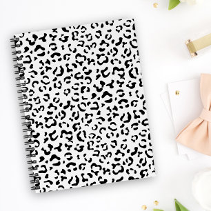 Agenda Impressão Leopardo, Manchas Leopardo, Preto E Bran