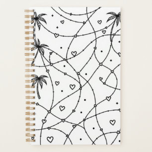 Agenda Impressão Personalizada de Desenho de Linha em Pre