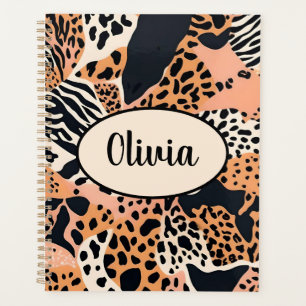 Agenda Impressão Personalizada de Guepardo e Zebra