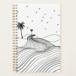 Agenda Impressão Personalizada do Deserto Boho