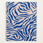 Agenda Impressão Zebra Azul Zebra Stripe Impressão Animal<br><div class="desc">Zebra Print - listras zebra azuis e beige - impressão animal selvagem.</div>