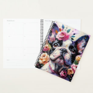 Agenda Impressionista Colorida Pop Art French Buldog