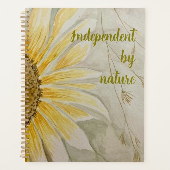 Agenda Independent by nature journal  sunflower (Frente)