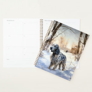 Agenda Inglês Setter Que Neve Natal