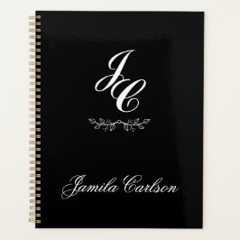 Agenda iniciais pessoais e nome minimalista