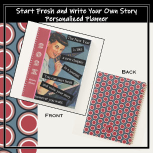 Agenda Inicie Sua Próxima Vintage Personalizada