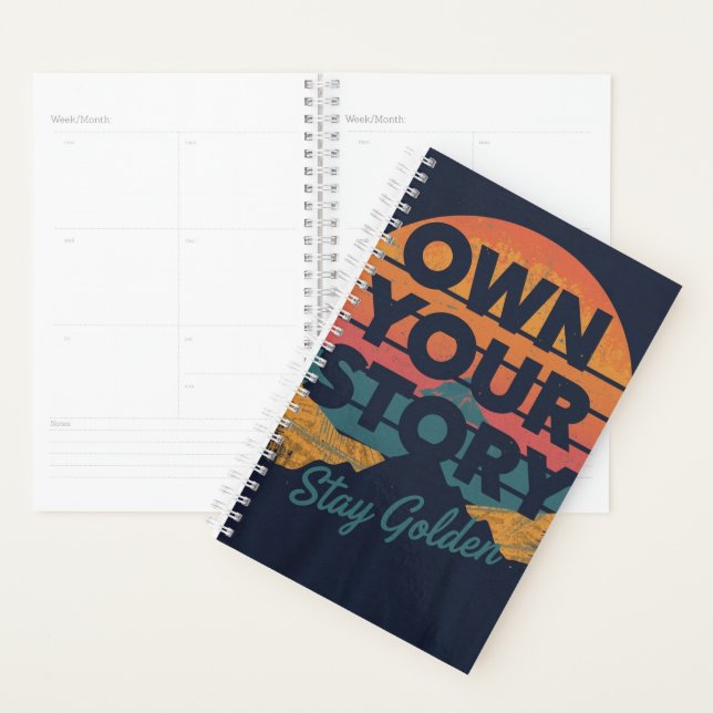 Agenda inimalist Inspirational Notebook | Modern Office A (Exibição)