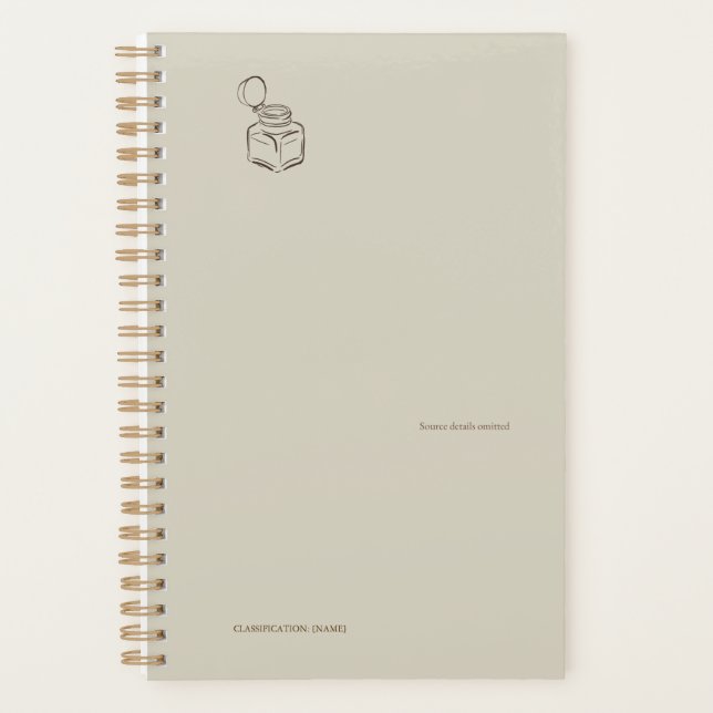 Agenda Ink pot- Forgotten Archive- Minimalist Planner (Frente)