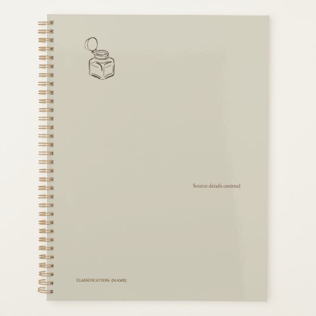 Agenda Ink pot- Forgotten Archive- Minimalist Planner (Frente)