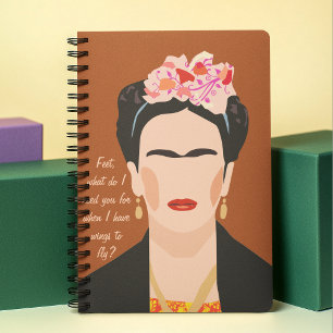 Agenda Inspiração Cotação Frida Kahlo Ilustração Mulheres