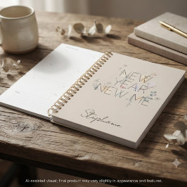 Agenda Inspirador Pastel Aquarela Flor Silvestre Novo Com