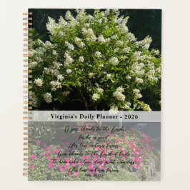 Agenda Inspirational Quote Flower Photo Daily Planner