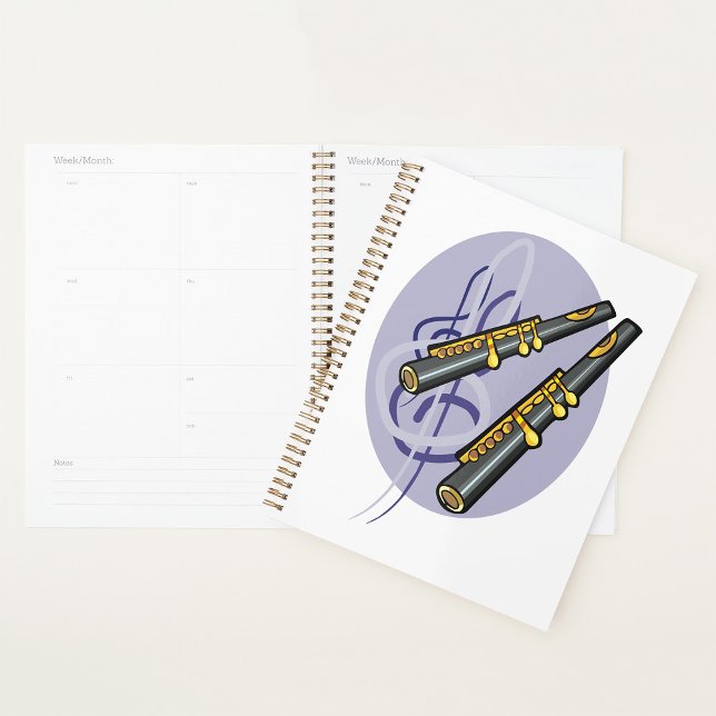 Agenda Instrumento Musical Elegante Flute Duet (Criador carregado)