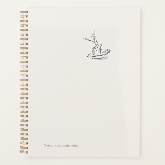 Agenda Introvert Black and White Minimalist Planner (Frente)