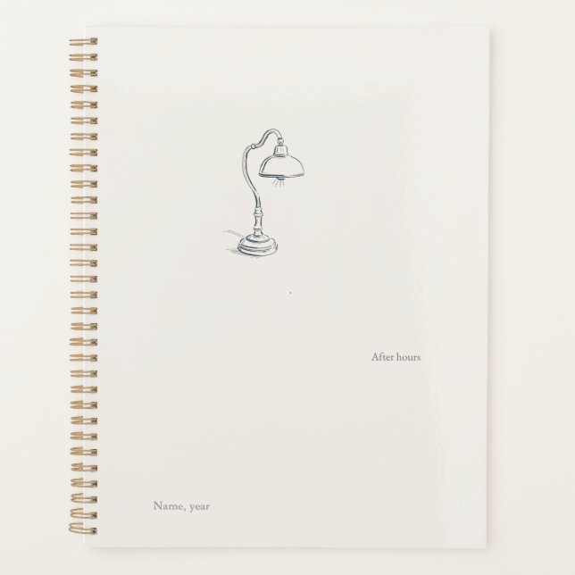 Agenda Introvert Minimalist Quiet Solitude Planner (Frente)