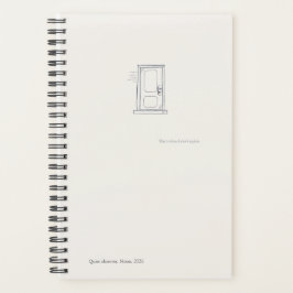 Agenda Introvert Quiet Solitude Minimal Line Art Planner