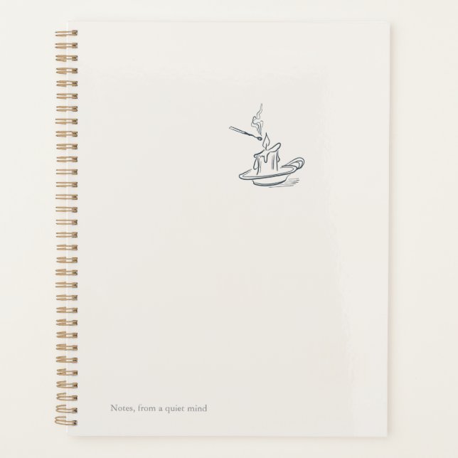 Agenda Introvert Quiet Solitude Minimalist Planner (Frente)