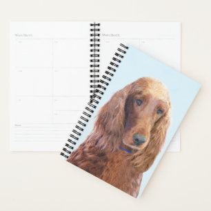 Agenda Irish Setter Painting - Bela Arte Original De Cach