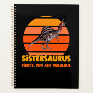 Agenda Irmãs Engraçadas Dinossauro Irmã Humor Design