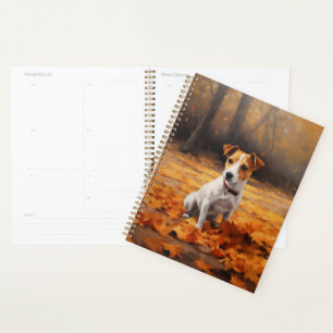 Agenda Jack Russell no outono deixa cair inspiração