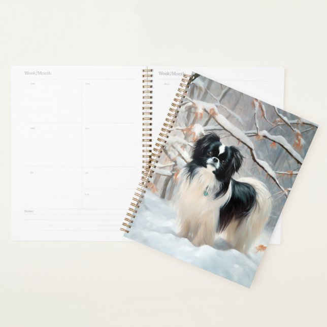 Agenda Japanese Chin Deixe Nevar Natal (Exibição)