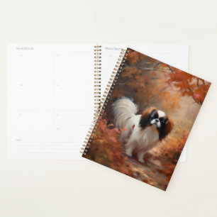 Agenda Japanese Chin no Outono Folhas Caem Inspiram