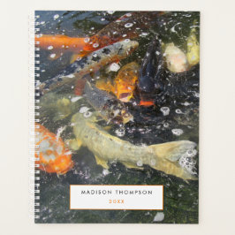 Agenda Japonês Carp Koi Fish Nadando Boa Sorte