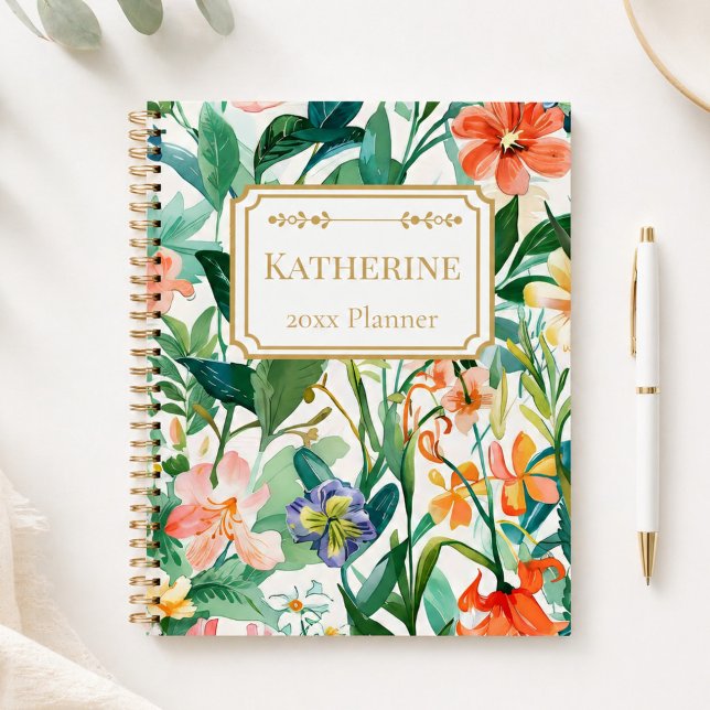Agenda Jardim Botânico Estilo Personalizado (Criador carregado)