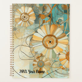 Agenda Jardim da Flor Abstrato de Pêssego e Leve