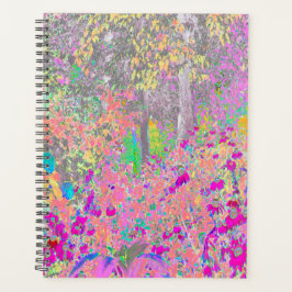 Agenda Jardim de Aquarelas Sunrise com Flores Roxas