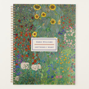 Agenda Jardim de fazenda com Girassóis Gustav Klimt