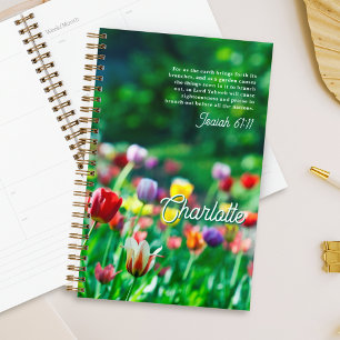 Agenda Jardim de Flor de Tulipas Legítimo Personalizado