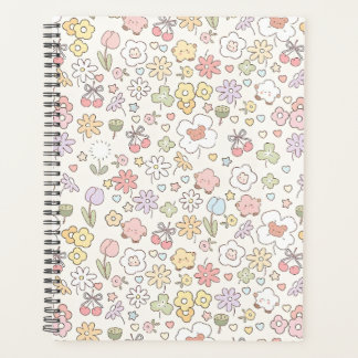 Agenda Jardim de Pastel Whimsical: Um Padrão de Floral