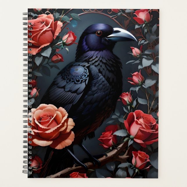 Agenda Jardim de Rosa de Raven Negro Gordo (Frente)