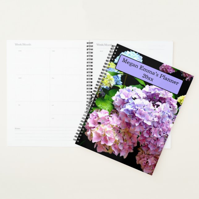 Agenda Jardim Hydrangea, rosa, azul, mãe floral roxa (Exibição)