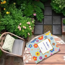 Agenda Jardim pessoal com flores aquáticas elegantes