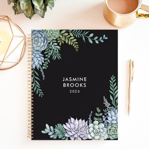 Agenda Jardim Suculento 2025 Nome Personalizado
