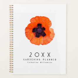 Agenda Jardinagem Personalizada Amarelo Laranja Vermelho 